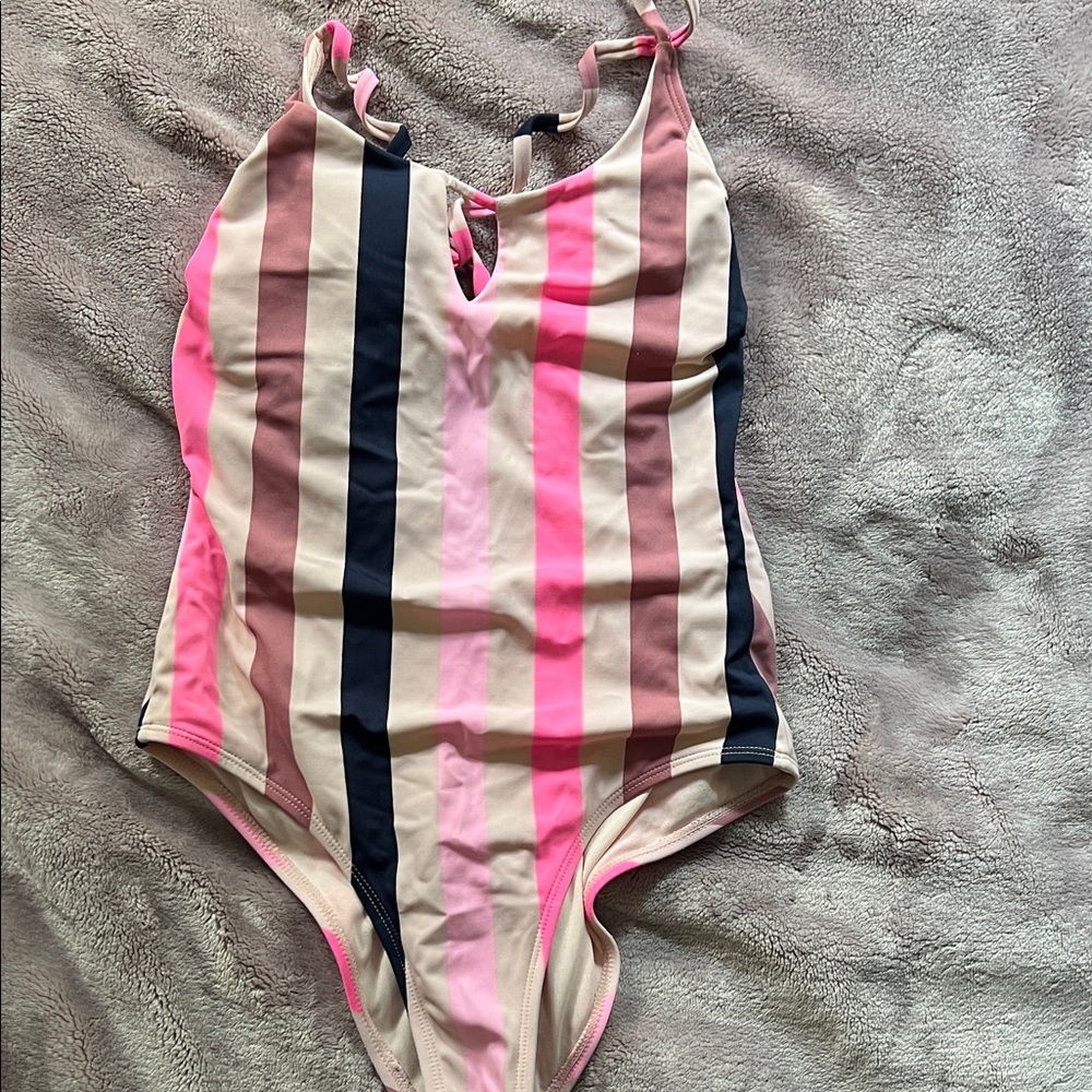 Xhilaration Multicolor Striped One Piece Swimsuit